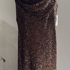 DKNY Strapless Dress with Glittering Sequins